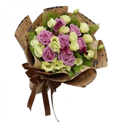 Bó hoa hồng tim 9 bông
