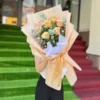 Bó hoa hồng cam đất