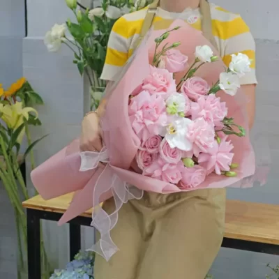 Bó hoa hồng pastel đẹp
