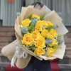 Bó hồng vàng 15 bông mix baby - tặng sinh nhật mẹ