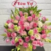 Giỏ hoa hồng tặng sinh nhật vợ