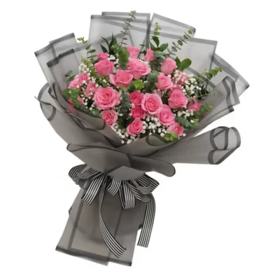 Bó Hoa Hồng Sen Mới 25 bông