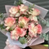 Bó hoa hồng song hỉ 7 bông mix baby - tặng sinh nhật