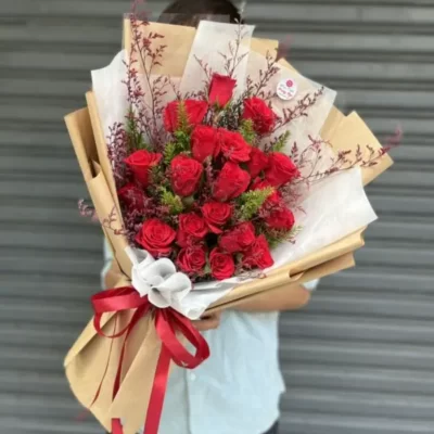 Bó hoa hồng đỏ chúc mừng sinh nhật chồng