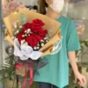 Bó hoa hồng mix thạch thảo giá rẻ tặng sinh nhật ý nghĩa