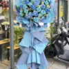 Kệ hoa chúc mừng khai trương tone xanh : hồng xanh mix baby
