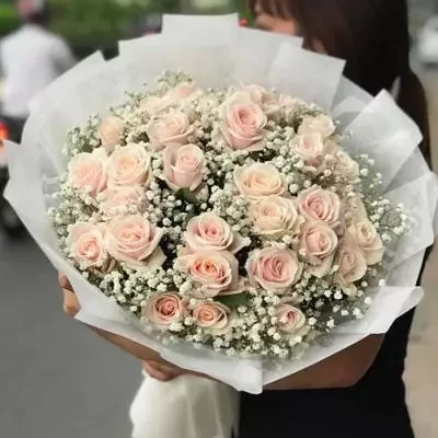 Bó hoa hồng pastel - Happy day