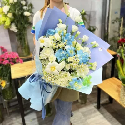 Bó hoa tulip xanh dương tặng sinh nhật đẹp