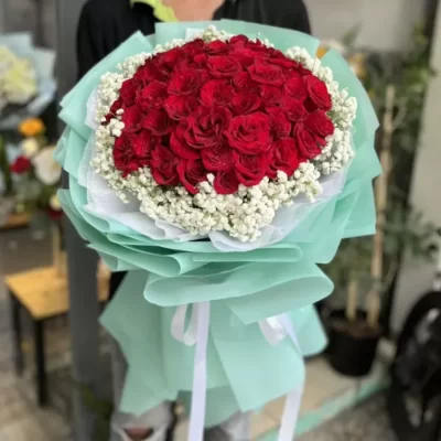 Bó hồng đỏ 50 bông tặng sinh nhật ý nghĩa