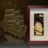 Tranh thuận buồm xuôi gió dát vàng 24k