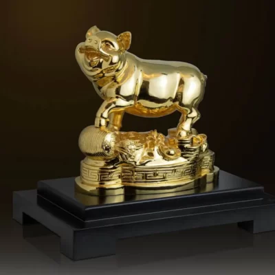 Tượng con heo mạ vàng 24k